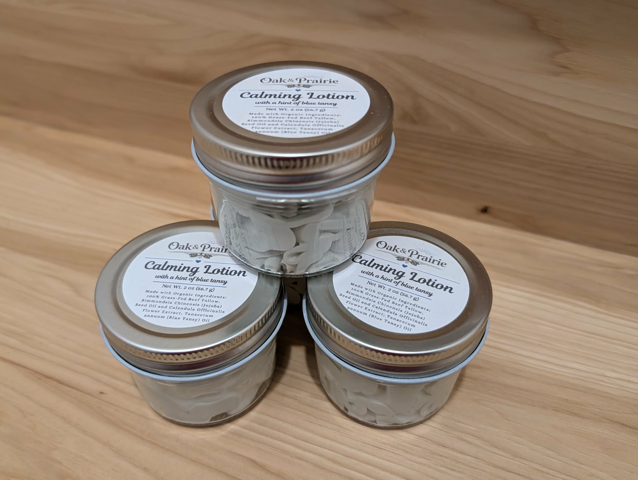 Calming Whipped Tallow Lotion – Calendula-Infused Jojoba + Blue Tansy